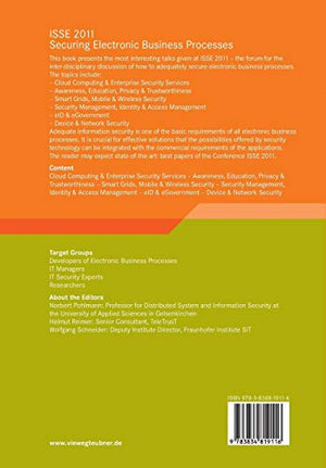 ISSE 2011 Securing Electronic Business Processes: Highlights of the Information Security Solutions Europe 2011 Conference,Used