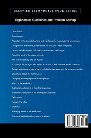 Ergonomics Guidelines and Problem Solving (Volume 1) (Elsevier Ergonomics Book Series, Volume 1),Used