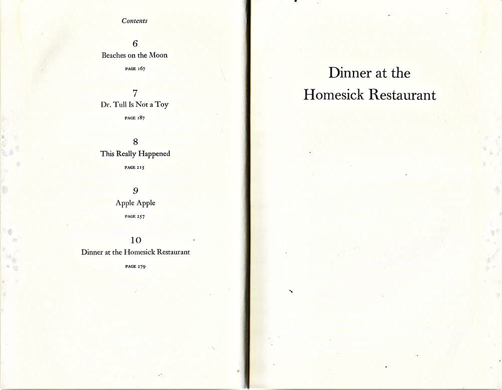 Dinner at the Homesick Restaurant,New