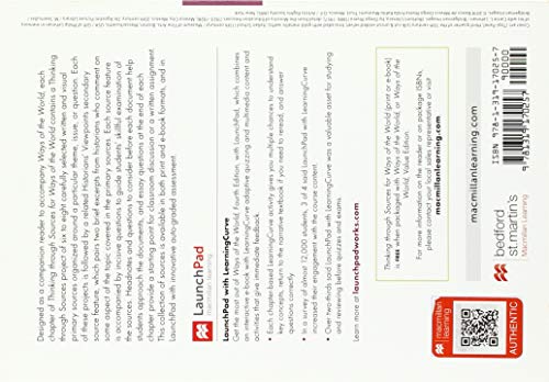 Thinking Through Sources for Ways of the World, Volume 2: A Brief Global History,Used