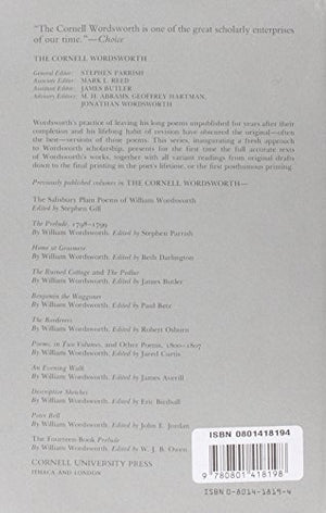 The Tuft of Primroses, With Other Late Poems for the Recluse (Cornell Wordsworth),Used