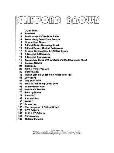 The Jazz Style Of Clifford Brown: A Musical And Historical Perspective (Giants Of Jazz),Used