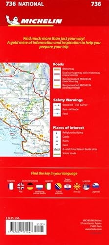 Michelin Slovenia Croatia BosniaHerzegovina Yugoslavia Former Yug. of Macedonia Map 736 (Maps/Country (Michelin)),Used