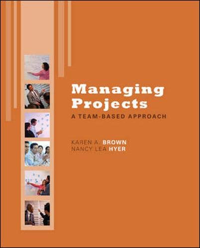 Managing Projects: A Teambased Approach,Used