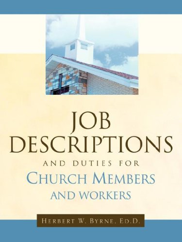 Job Descriptions And Duties For Church Members And Workers,Used