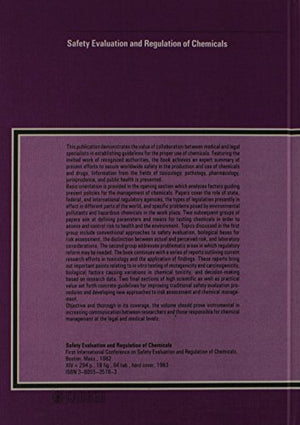 Safety Evaluation and Regulation of Chemicals,Used