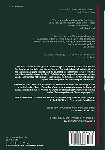 The Aesthetics And Psychology Of The Cinema (The Society For Cinema Studies Translation Series),New