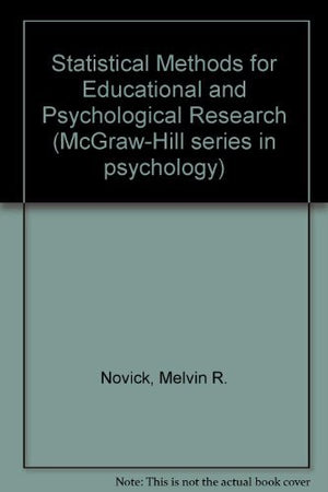 Statistical Methods For Educational And Psychological Research (Mcgrawhill Series In Psychology),Used