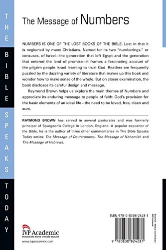 The Message of Numbers: Journey to the Promised Land (The Bible Speaks Today Series),Used