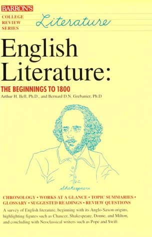 English Literature: The Beginnings to 1800 (College Review Series),Used