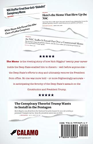 The Memo: Twenty Years Inside the Deep State Fighting for America First,Used