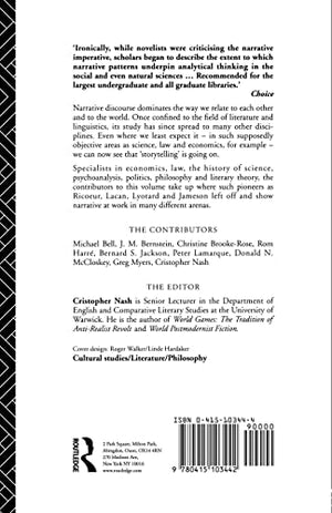 Narrative in Culture: The Uses of Storytelling in the Sciences, Philosophy and Literature (Warwick Studies in Philosophy and Lit,Used