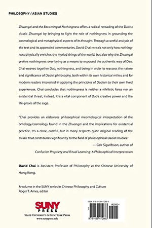 Zhuangzi and the Becoming of Nothingness (Suny Series in Chinese Philosophy and Culture),Used