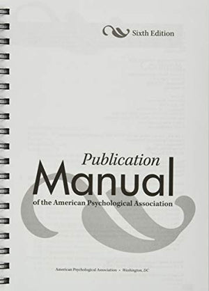 Publication Manual of the American Psychological Association,Used