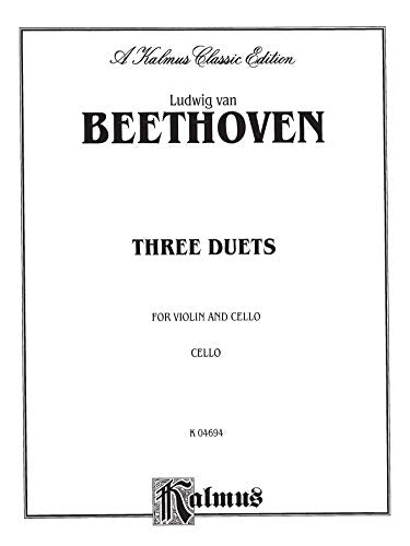 Three Duets for Violin and Cello (Kalmus Edition),Used