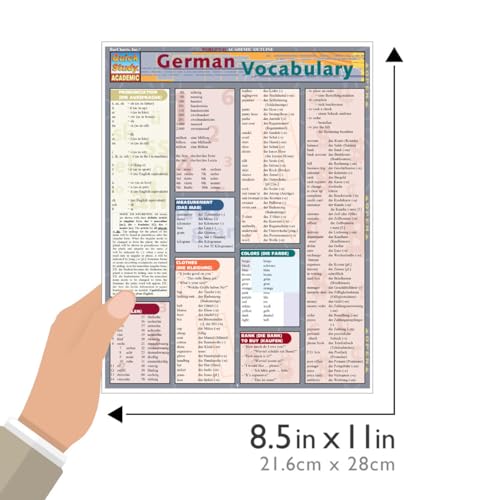 German Vocabulary QuickStudy Laminated Reference Guide (QuickStudy Academic),Used