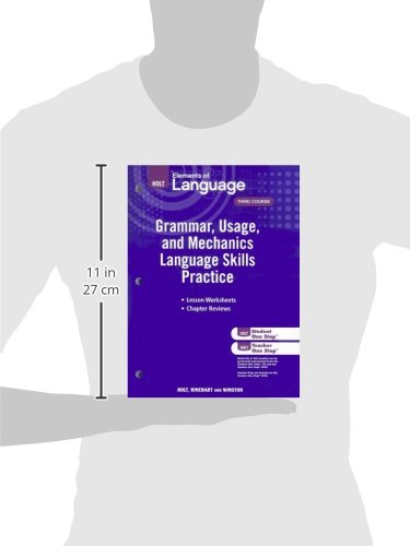 Elements Of Language: Grammar Usage And Mechanics Language Skills Practice Grade 9,New