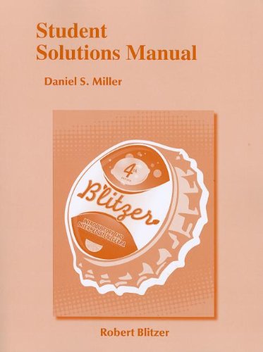 Student Solutions Manual for Introductory & Intermediate Algebra for College Students,Used