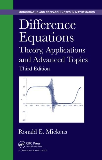Difference Equations: Theory, Applications and Advanced Topics, Third Edition (Chapman & Hall/CRC Monographs and Research Notes ,Used