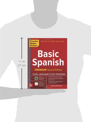 Practice Makes Perfect Basic Spanish, Second Edition: (Beginner) 325 Exercises + Online Flashcard App + 75Minutes Of Streaming -used