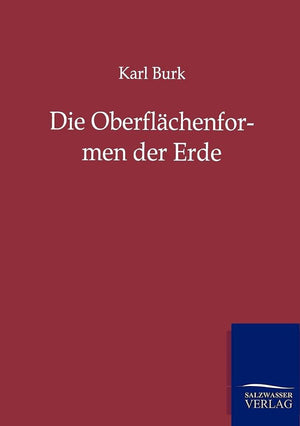 Die Oberflchenformen der Erde (German Edition),Used