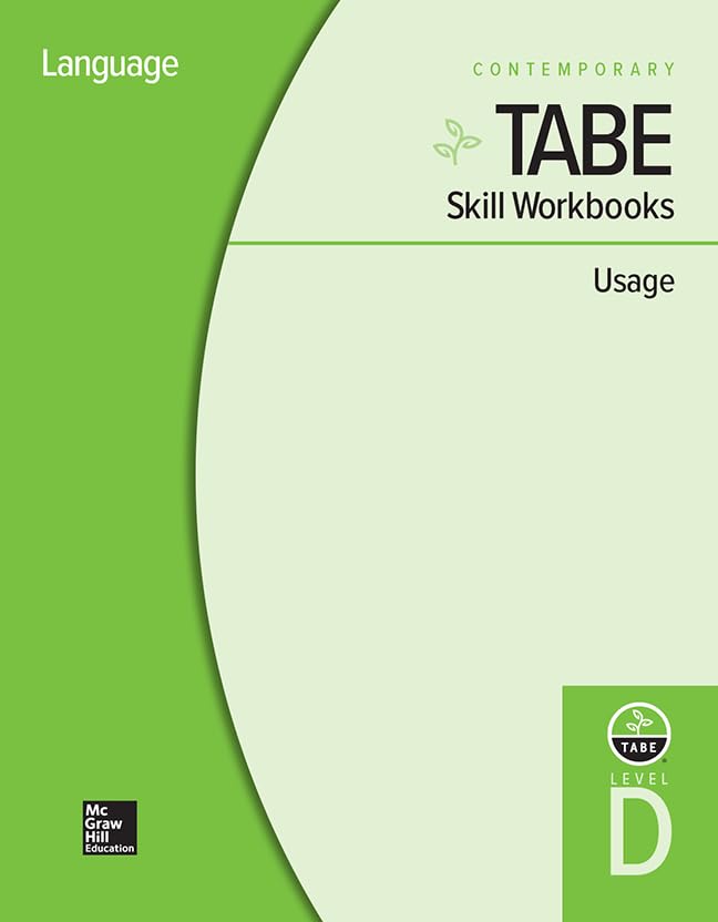 TABE Skill Workbooks Level D: Usage  10 Pack (Achieving TABE Success for TABE 9 & 10),Used