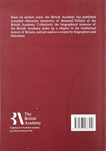 Biographical Memoirs of Fellows of the British Academy, XVII,Used