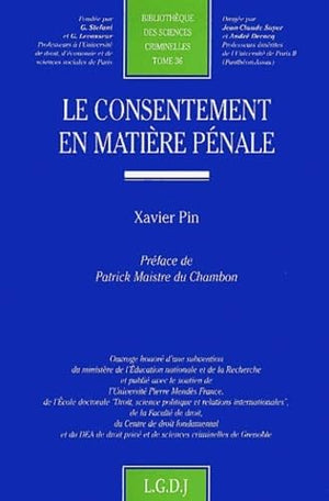 le consentement en matire pnale (36),Used