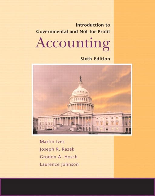 Introduction to Government and NotforProfit Accounting,Used