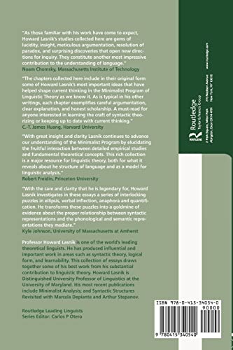 Minimalist Investigations in Linguistic Theory (Routledge Leading Linguists),Used