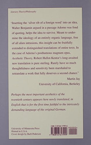 Aesthetic Theory by University of Minnesota Press - Essential Reading in Literature Theory and History