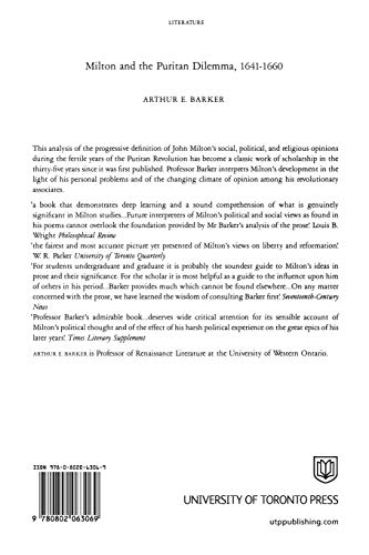 Milton and the Puritan Dilemma, 16411660 (Heritage),Used