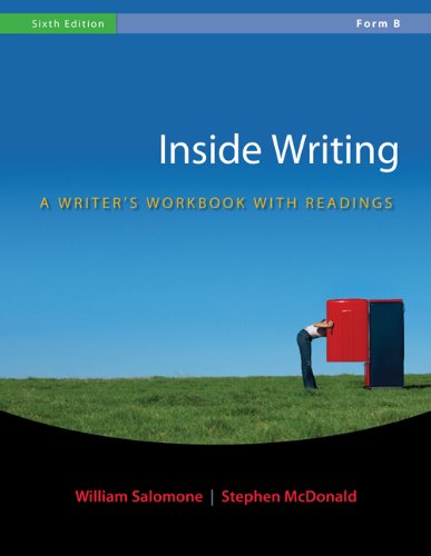 Inside Writing: A Writer's Workbook with Readings, Form B,New