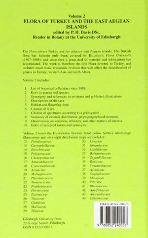Flora of Turkey, Volume 2: Flora of Turkey and the East Aegean Islands, Vol. 2,Used