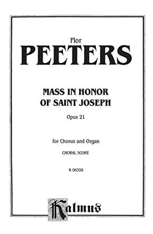 Mass in Honor of Saint Joseph, Op. 21: SATB (Latin Language Edition) (Kalmus Edition) (Latin Edition),Used