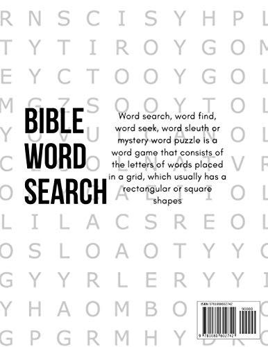 Word Search Bible Puzzle Book: Large Print: Featuring Bible Word Find Puzzles based on words fond in the Bible,Used