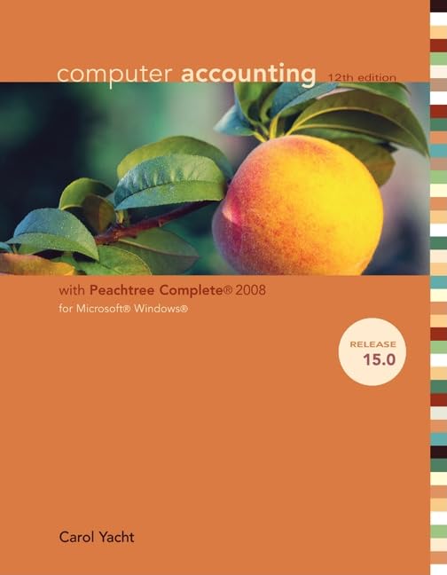 Computer Accounting With Peachtree Complete 2008, Release 15.0 With Cdrom,Used