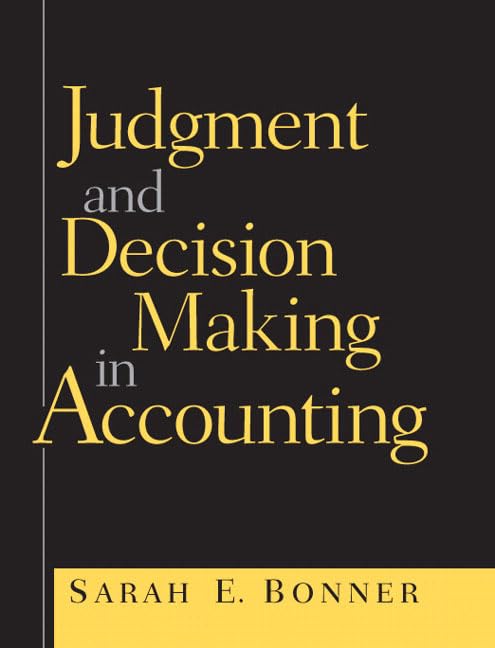Judgment and Decision Making in Accounting,Used