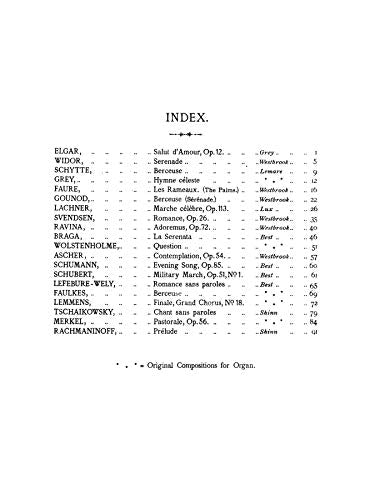 Album of Twenty Popular Pieces for Organ (Nineteenthcentury music, mostly transcriptions, with a few original organ composition,Used