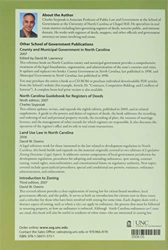 Eminent Domain and Local Government in North Carolina: Law and Procedure,Used
