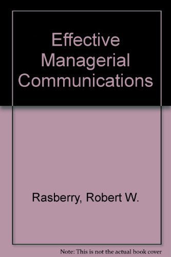 Effective Managerial Communication,Used