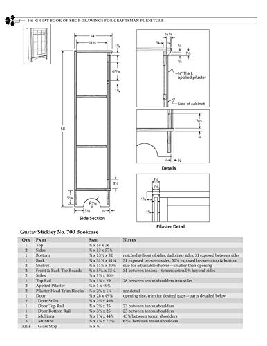 Fox Chapel Publishing Great Book of Shop Drawings for Craftsman Furniture: Revised & Expanded Edition with 61 Detailed Plans