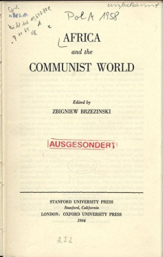 Africa and the Communist World,Used