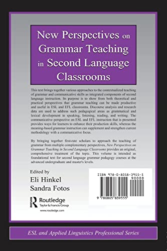 New Perspectives On Grammar Teaching In Second Language Classrooms (Esl & Applied Linguistics Professional Series),New