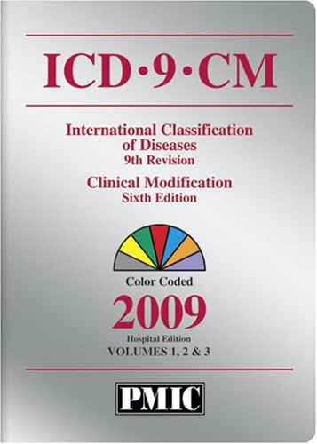 ICD9CM 2009 Hospital Edition, Indexed, Volumes. 1, 2 & 3,Used