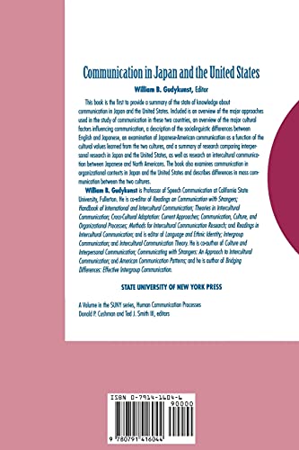 Communication in Japan and the United States (Suny Series, Human Communication Processes) (Suny Series in Human Communication Pr,Used