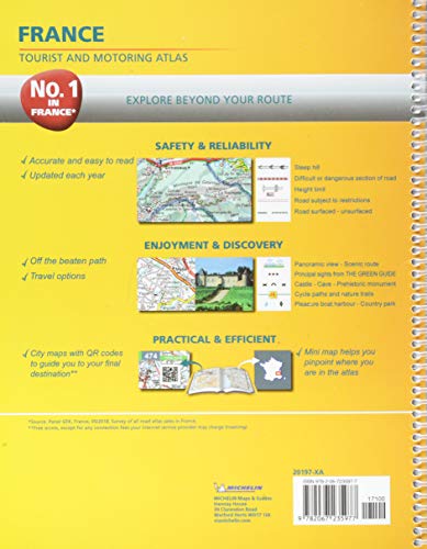 France 2019 A4 Tourist & Motoring Atlas: Tourist & Motoring Atlas A3 spiral (Michelin Road Atlases),Used