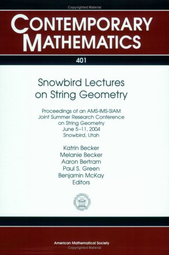 Snowbird Lectures On String Geometry,Used