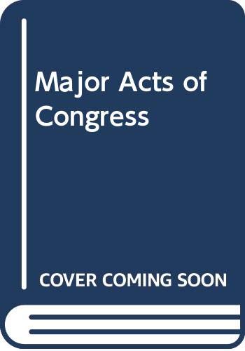 Major Acts of Congress: 001,Used