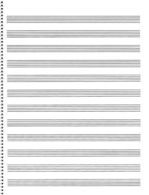 65. Spiral Book: 12Stave: Passantino Manuscript Paper,Used